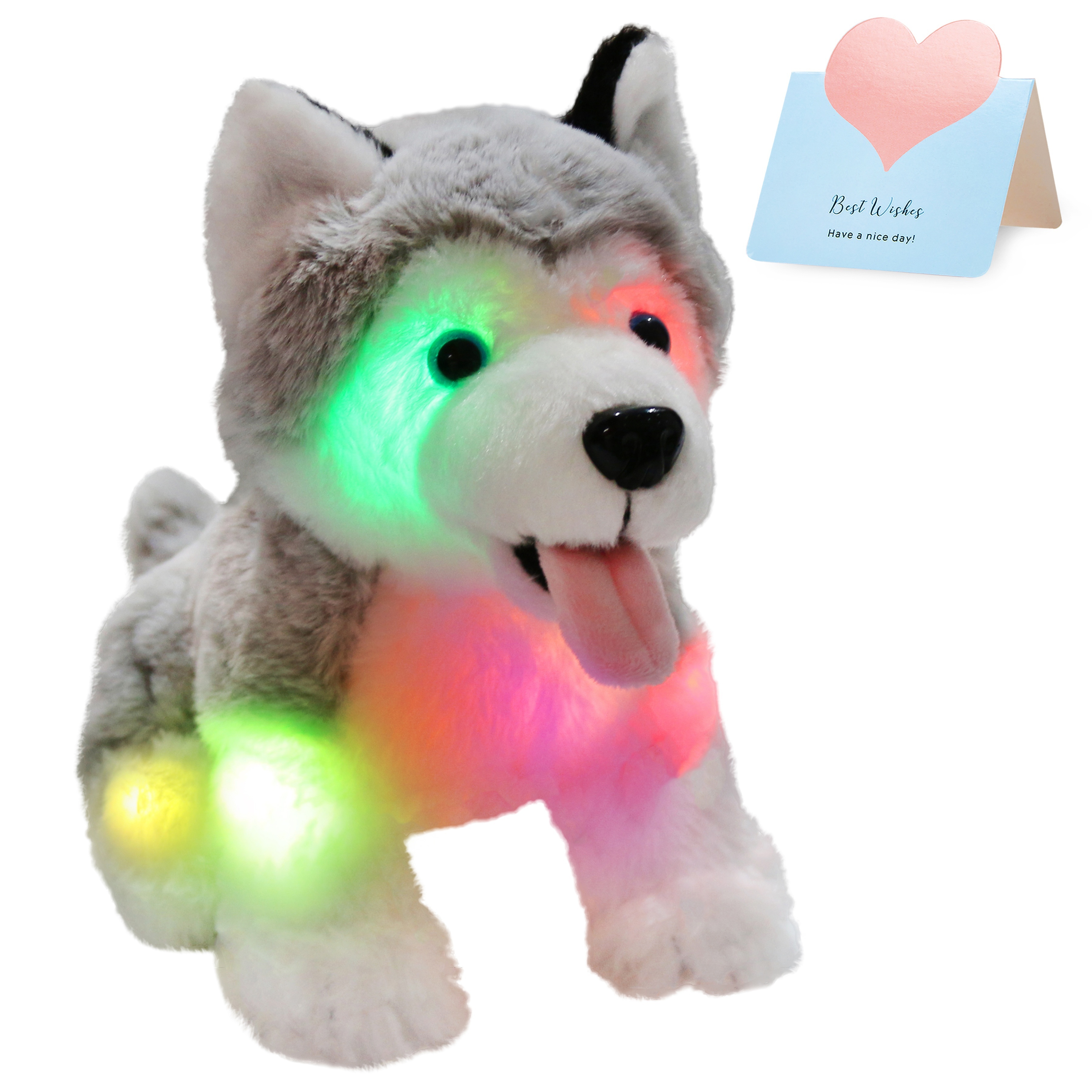 Realistic Husky Dog Stuffed Toys Plush Animals Kids Toys - Temu