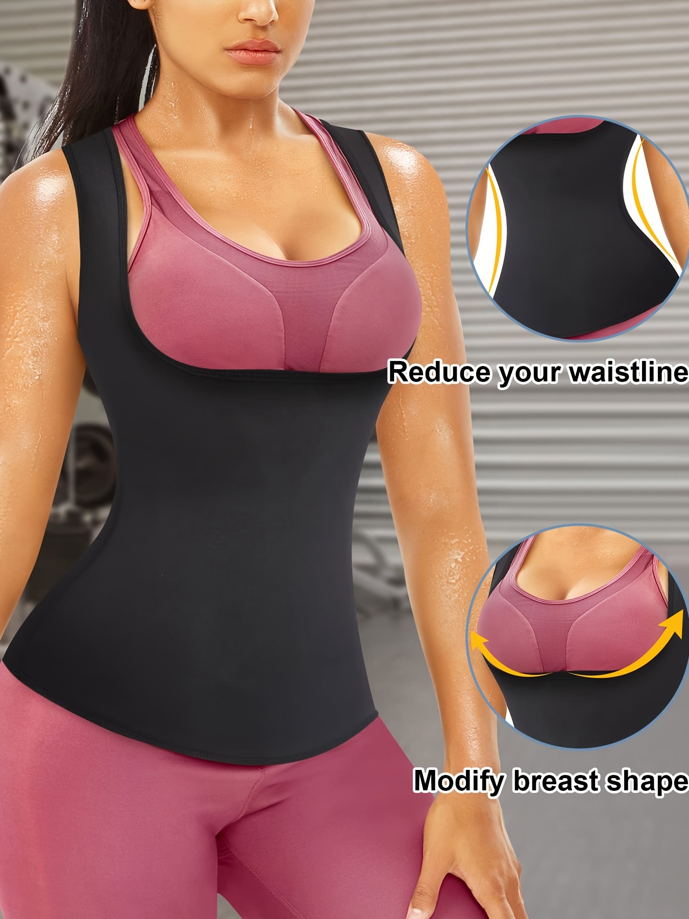 Sauna Sweat Tank Top Women Slimming Compression Body Shaper - Temu