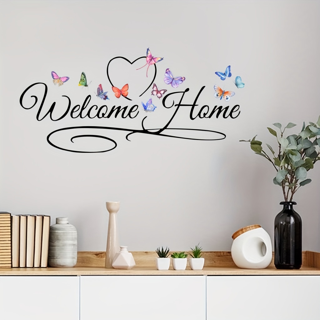 1pc Welcome Home Welcome Home Grande Decalcomania Muro Amore - Temu Italy
