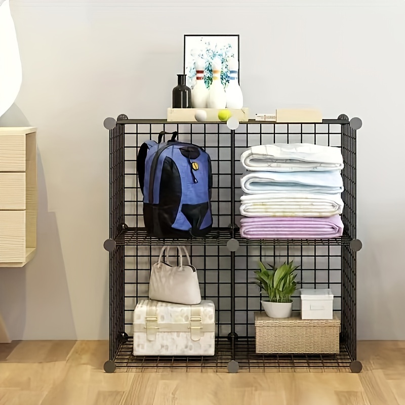 Stackable Metal Wire Cube Storage Rack Freely Combinable - Temu