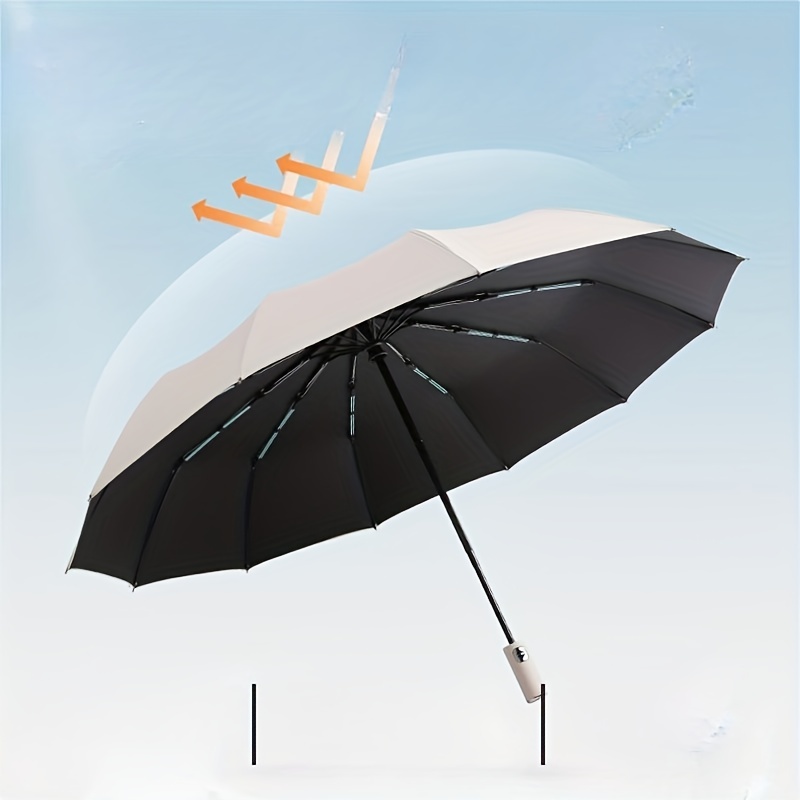 1pc Paraguas Plegable Totalmente Automático Paraguas - Temu