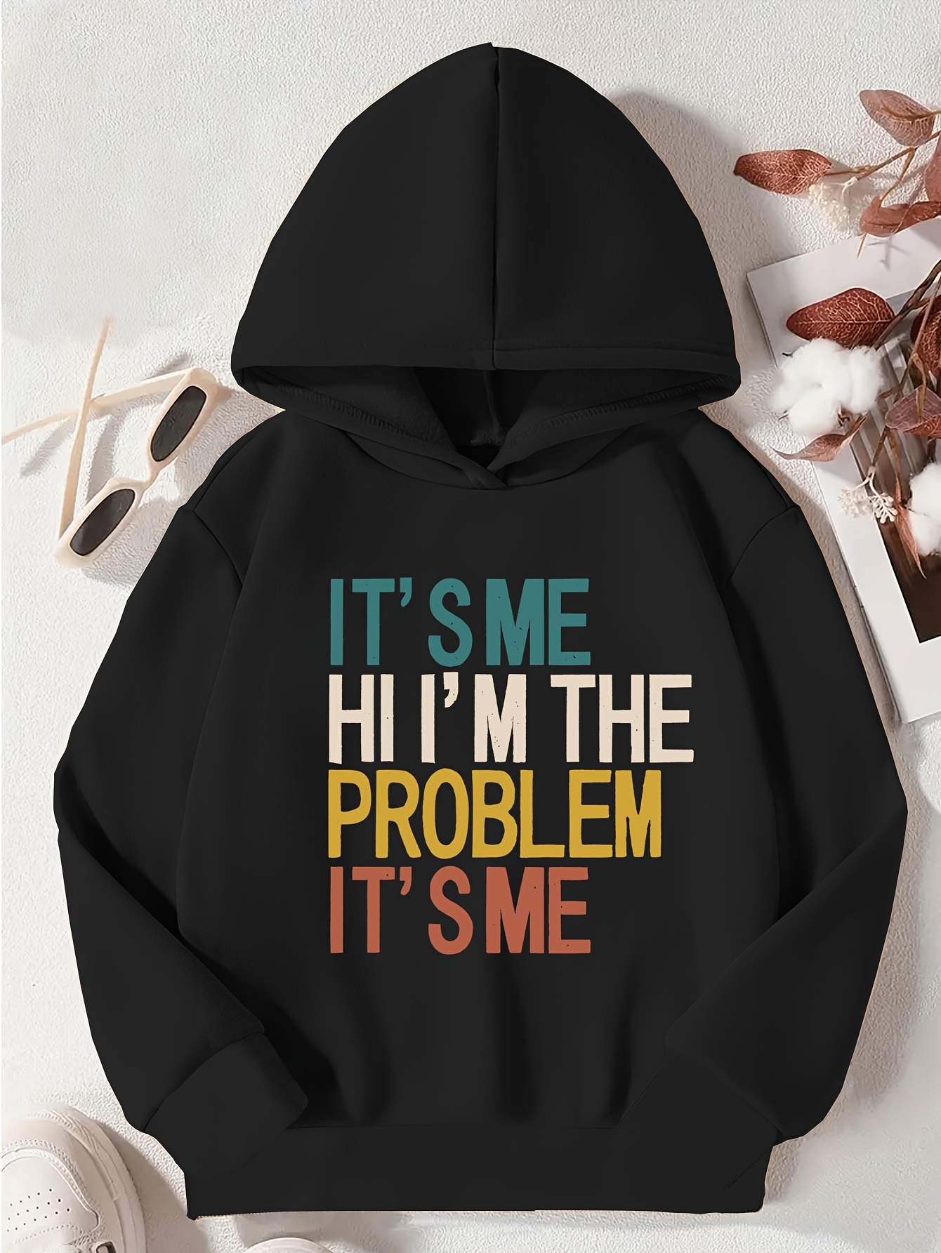 Funny ''it'me I'm The Problem'' Print Girls Sweatshirt - Temu
