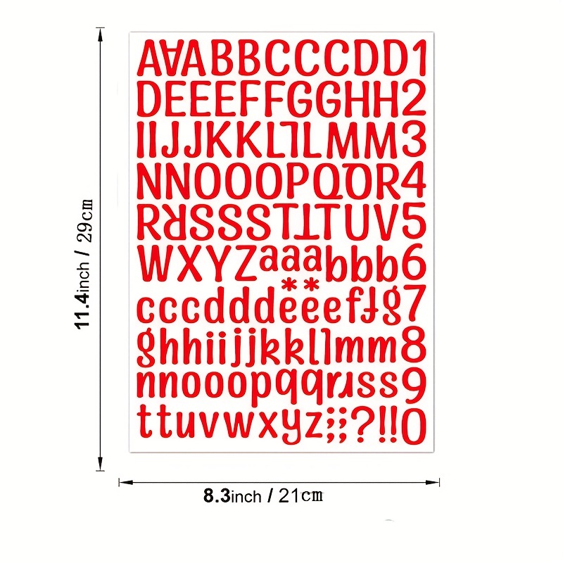 Sticko Alphabet Stickers-Red Marker Small