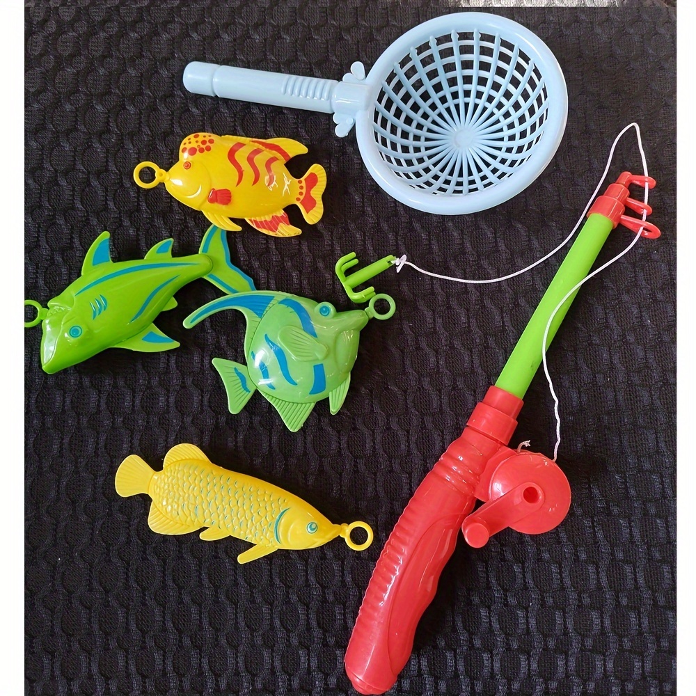  CozyBomB™ Baby Bath Toy Set  Magnetic Fishing Toy Water Table  Bathtub Kiddie Party Toy with Fishing Pole Rod, Mold-Free Soft Plastic  Rubber Floating Fish, Toddler Bath Game Gifts Age 3