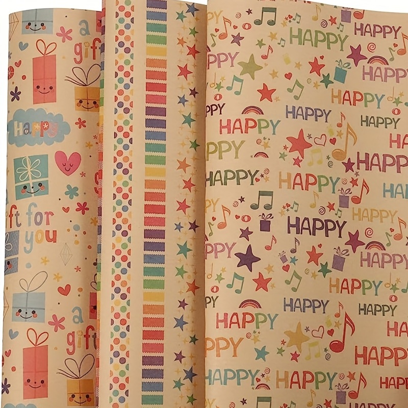 Wrapping Paper Sheets Kraft Gift Wrapping Paper For Birthday - Temu