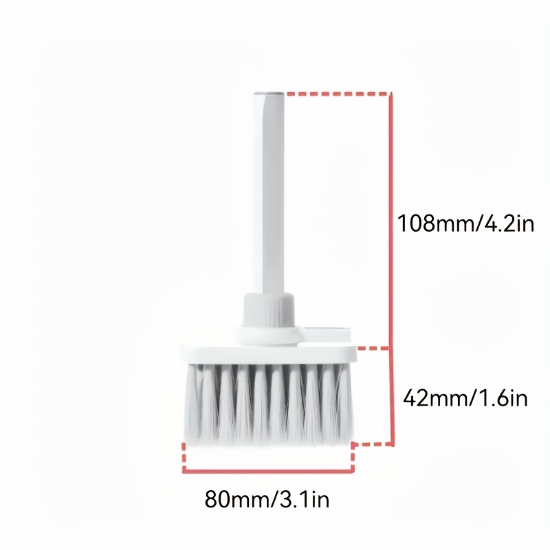 1pc Multifunction Cleaning Brush, White Plastic Gap Brush For