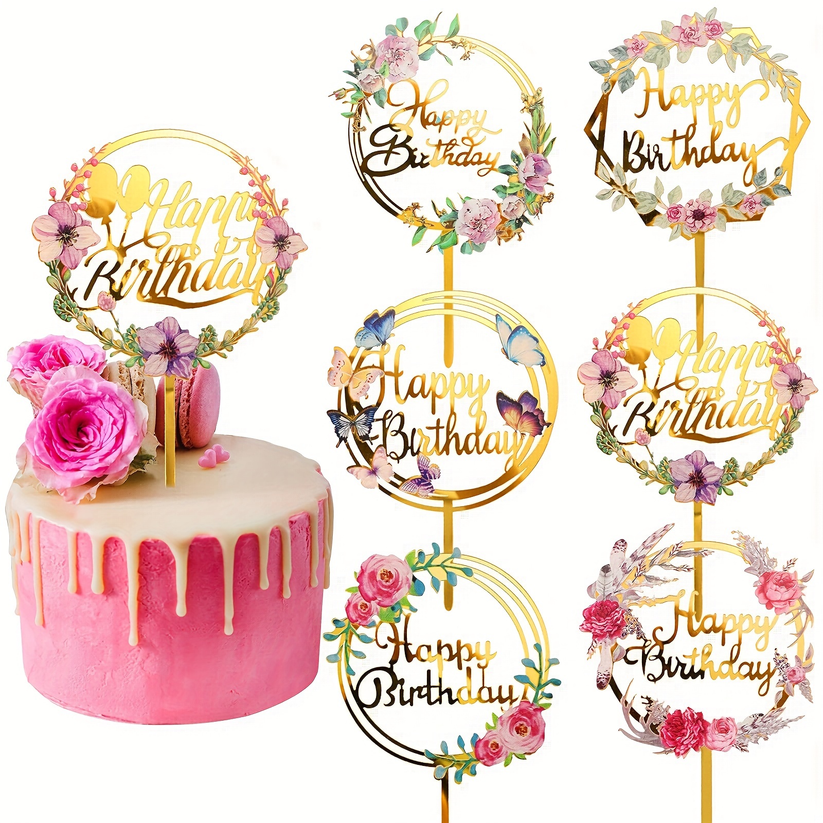 6 piezas de decoraciones para fiestas de cumpleaños de - Temu