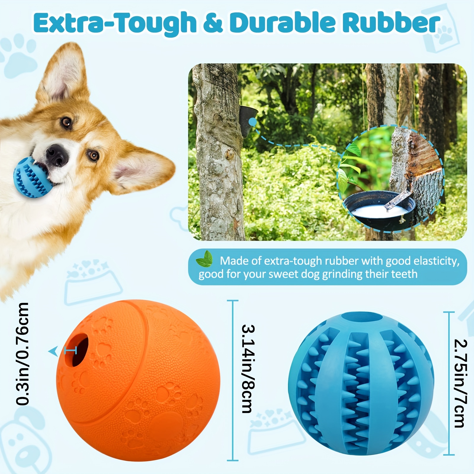 Dog Puzzle Toy Dog Treat Ball Dog Tooth Cleaning Toy Interactive