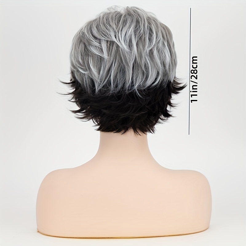 3 Colors Short Curly Wig With Bangs Natural Look Synthetic Wig