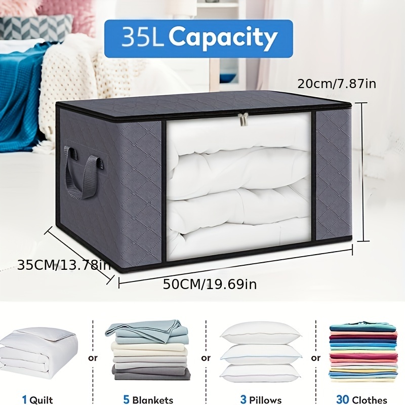 High Capacity Clothes Quilt Storage Bag Dustproof Cabinet Organizer Box  Moving Packing Luggage Bags Duvet Blanket Storage Bag