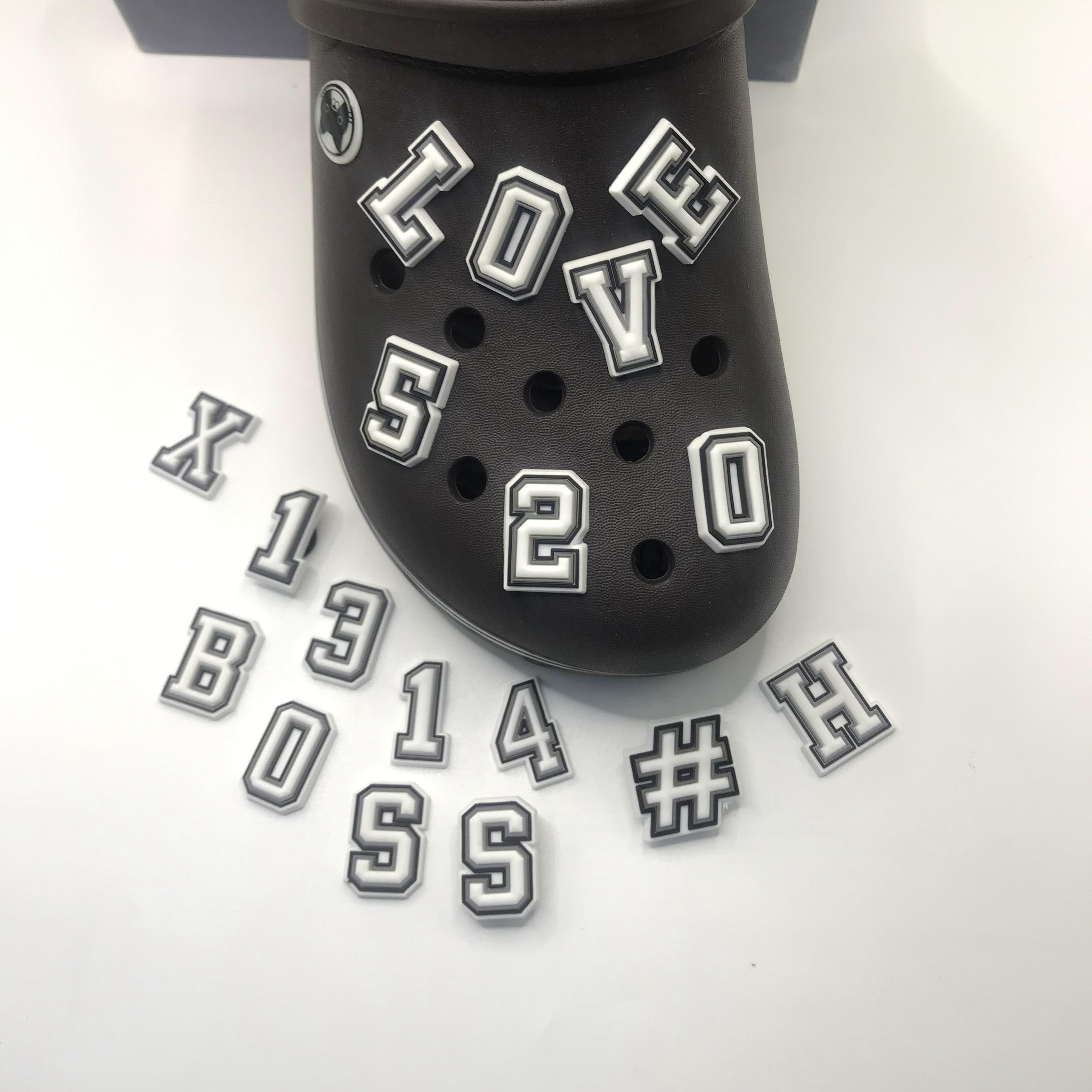 Letter Number Series Cartoon Shoes Charms For Clogs - Temu