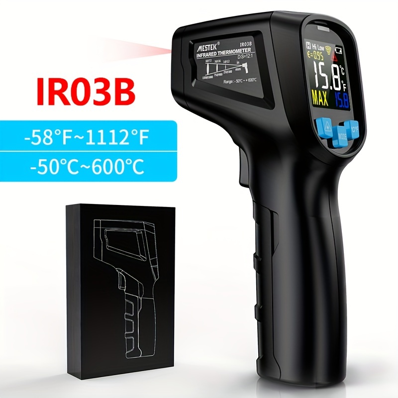 Njty T600a Digital Infrared Thermometer 50~600c Laser - Temu