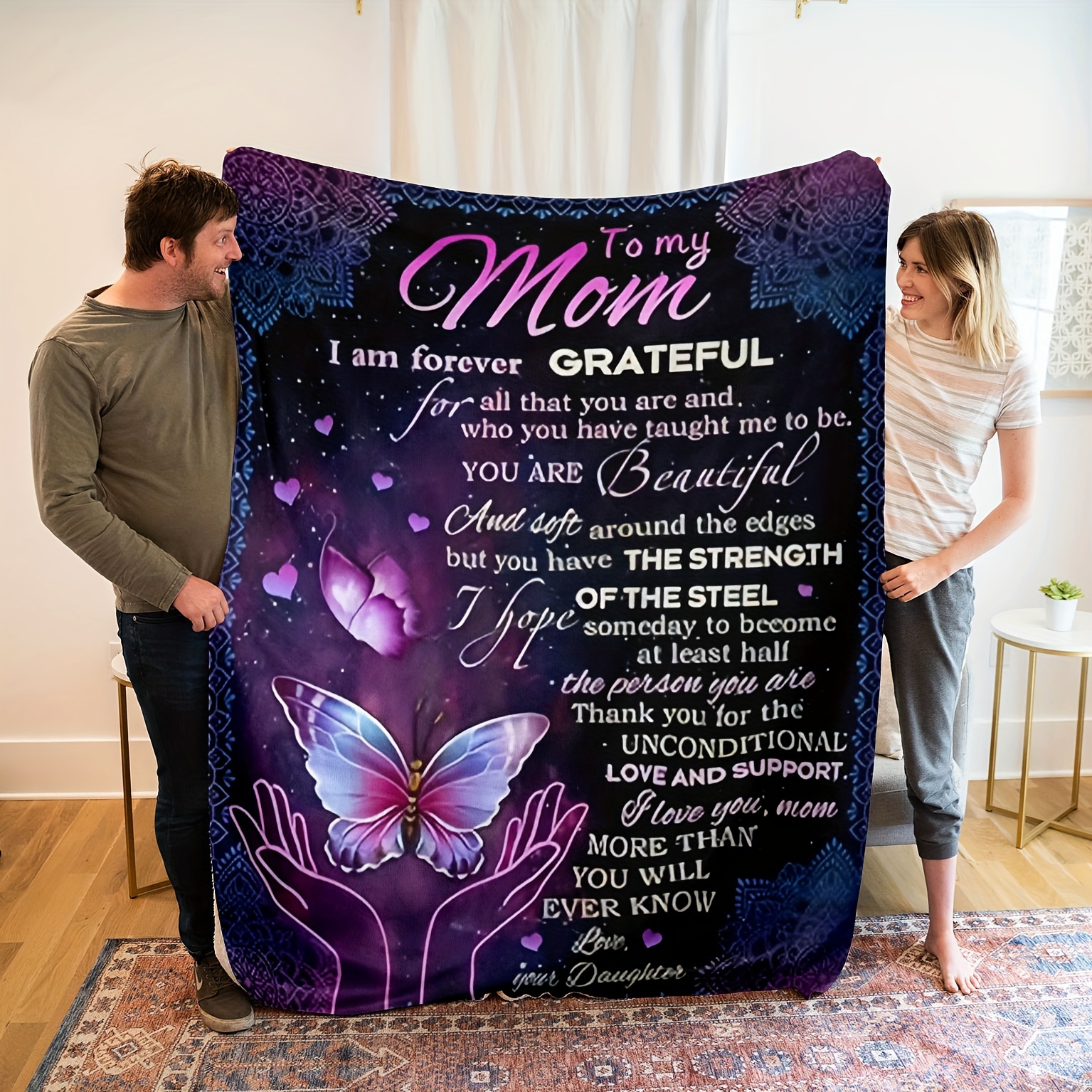 To my mom blanket from online daughter