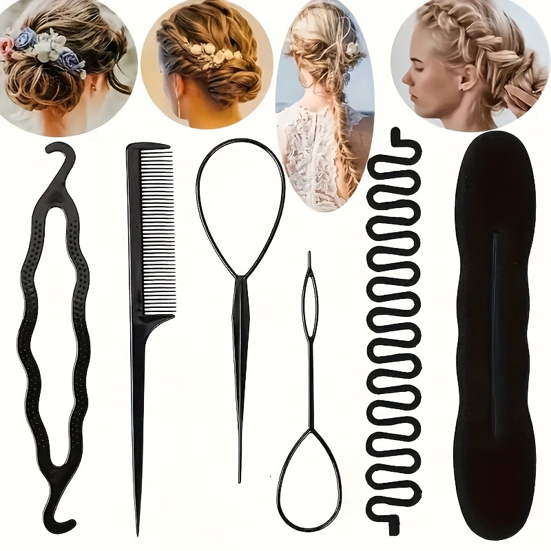 happyline Gift Idea Hair Roller Hair Braider Quick Twist Black Hair Twister Automatic Smart DIY Magic Twister Hair Braiding Tool Styling Styler Bun