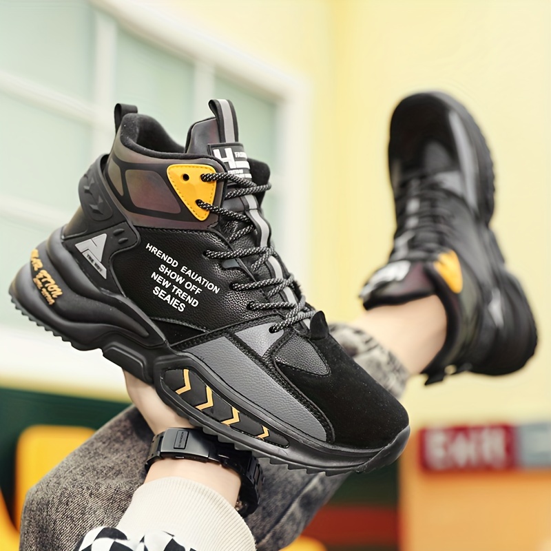 Men's Chunky Sneakers Black-Gold