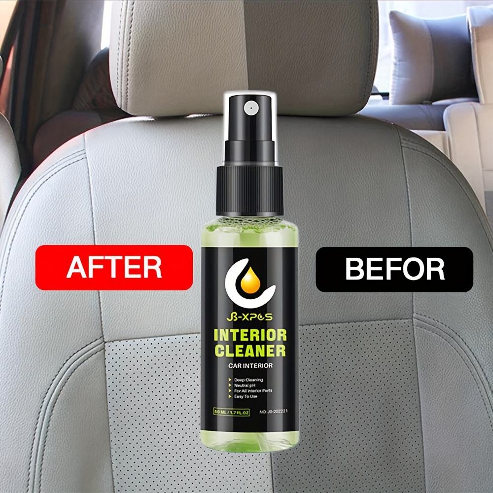 Car Interior Cleaner Pu Leather Fabric Spray Stain Remover - Temu