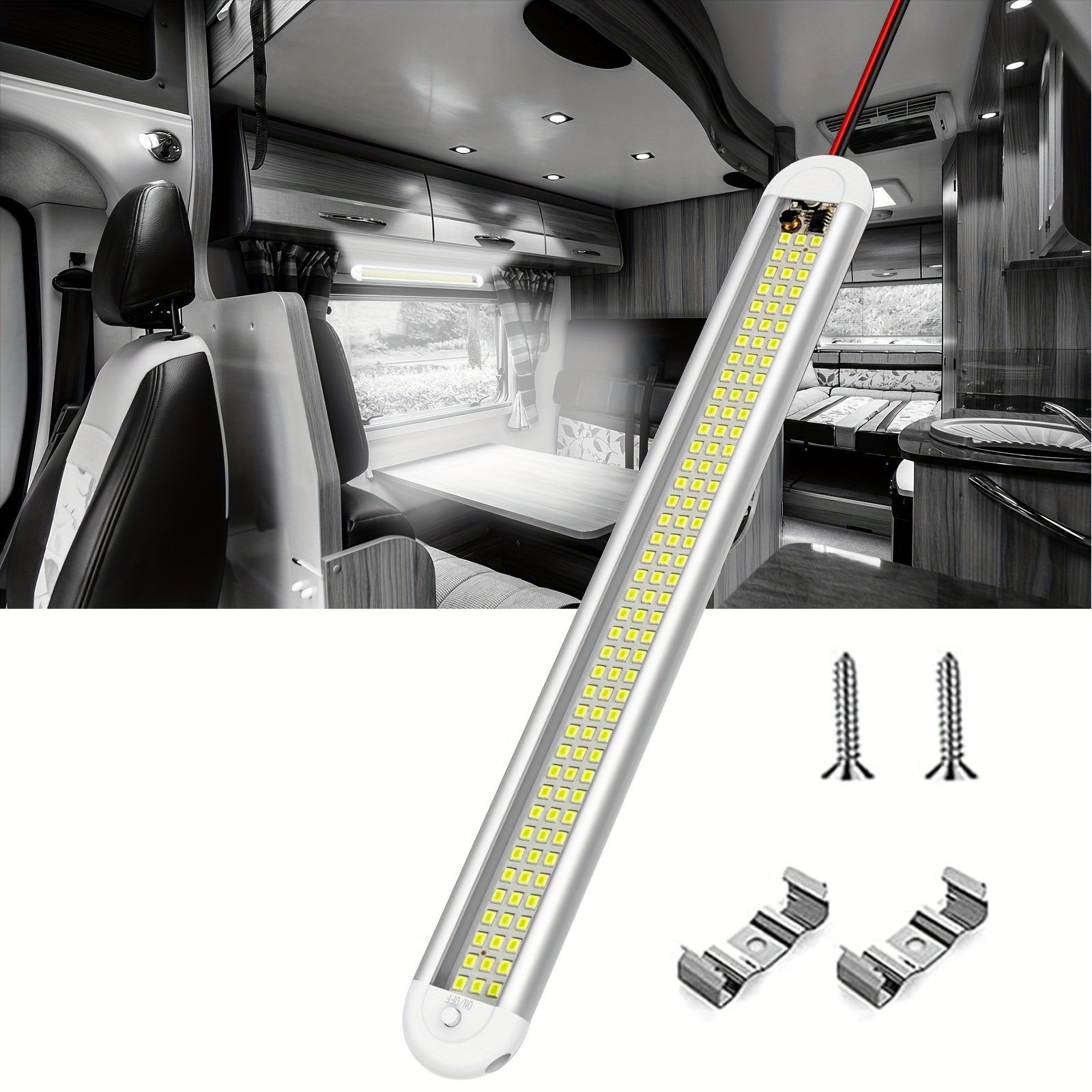 Brighten Up Your Vehicle with this 120LED 1500LM 8W LED Interior Light Bar!