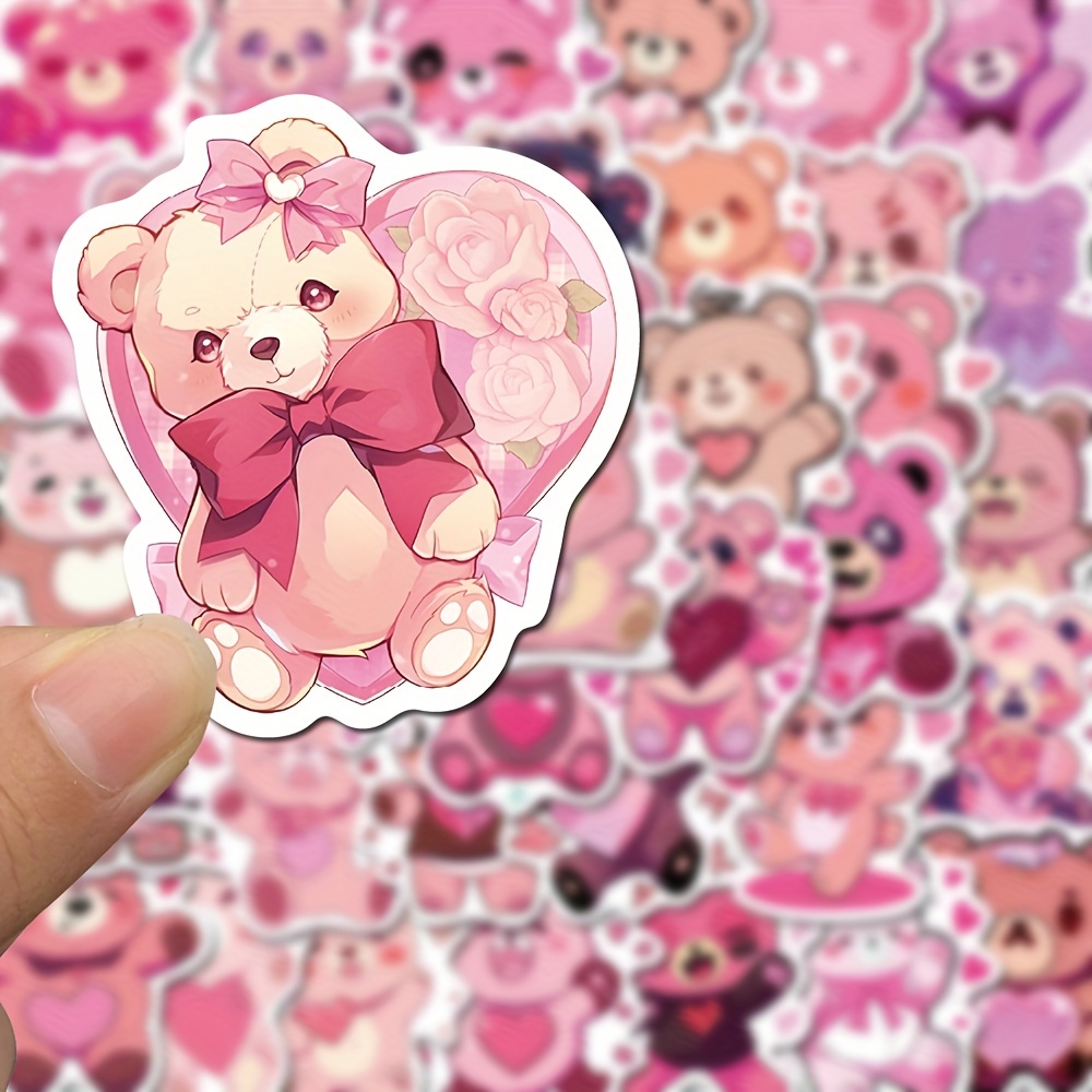 Love Teddy Bear Cute Stickers Journal Stickers For - Temu