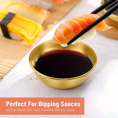 8cm polished stainless steel round sauce bowl sushi dipping ideal for mustard mayonnaise and ketchup durable condiment dish