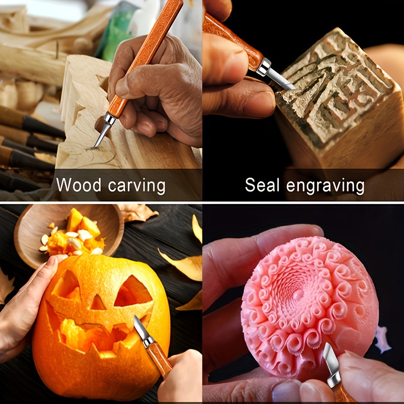 Sk2 Imitation Mahogany Carving Knife Set, Neutral Wood Carving