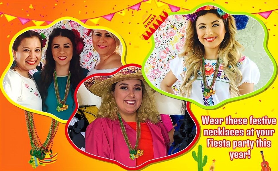 Cinco De Mayo Fiesta Necklaces Bead Mexican Birthday Party - Temu