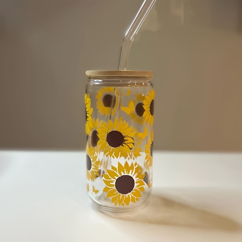 Sunflower Transfer Sticker Uv Dtf Cup Wrap For Libbey Glass - Temu Australia