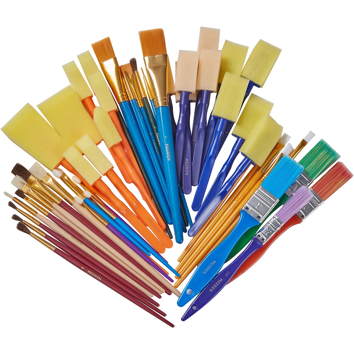 50pcs Paint Brushes For Kids All Purpose Variety Childrens Temu