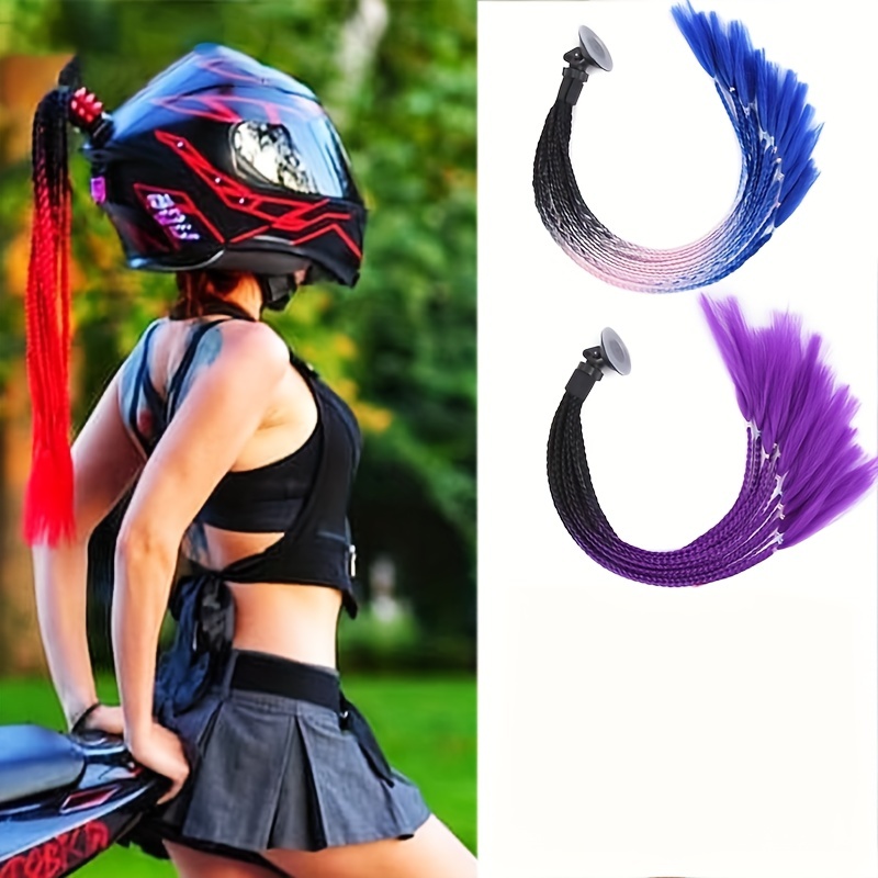 Helmet Decor, Large Braid For Women Motorcycle Rider - Temu