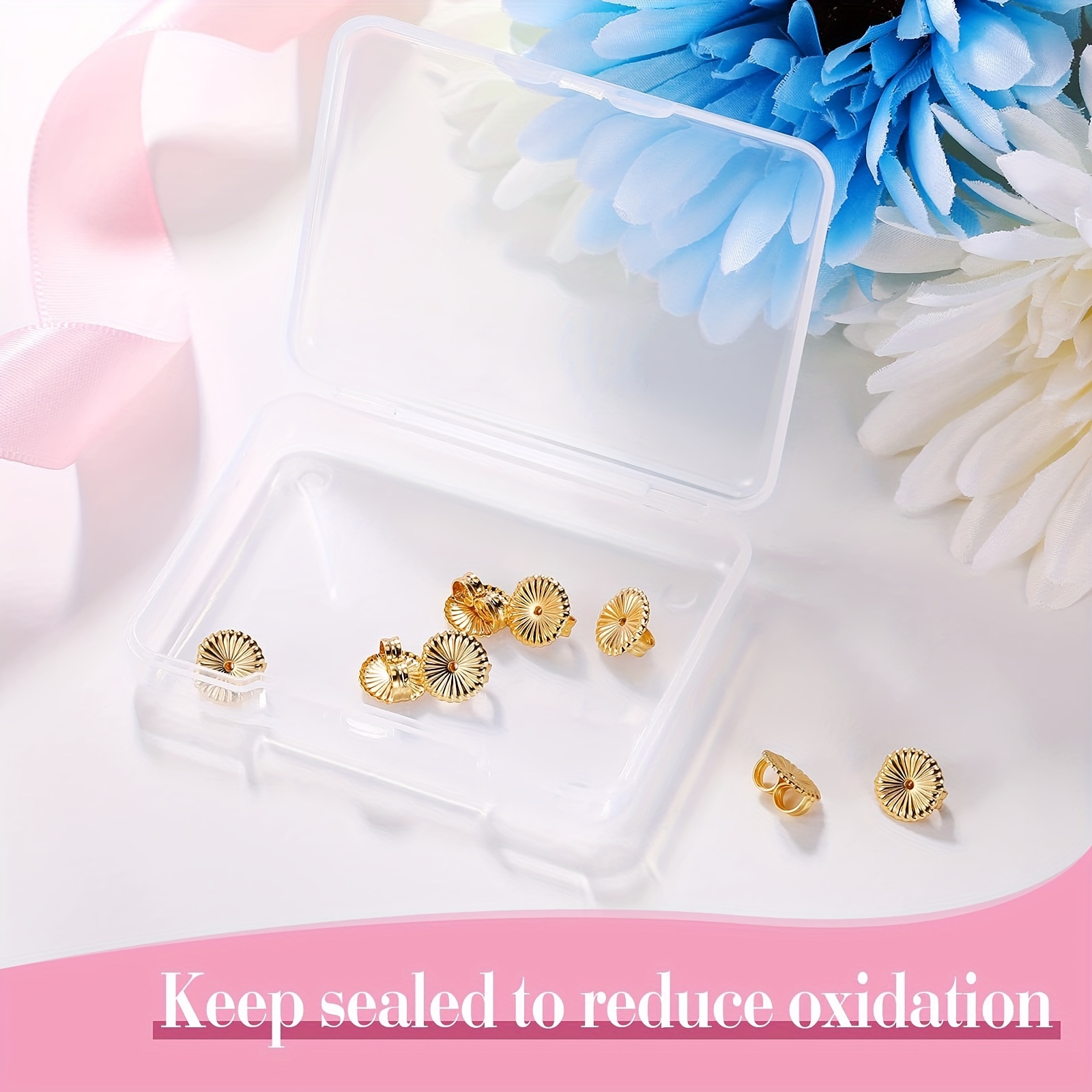 4 PCS 9mm Extra Large Earring Back Gold Fill Heavy Earring Support, Large  Backing for Heavy Earrings 