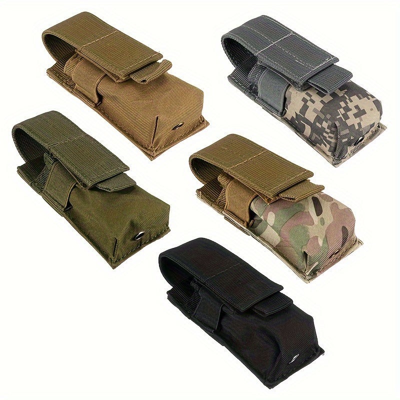 

1pc Outdoor Multifunctional Flashlight Storage Bag, M5 Flashlight Bag, Small Edc Tool Bag, Molle Accessory Bag
