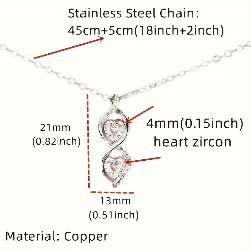 To My Granddaughter Interlocking Double Heart Necklace