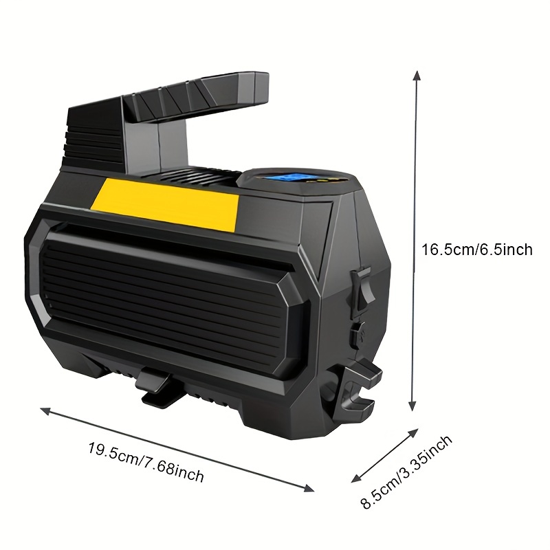 Portable Car Tire Inflator Air Compressor 12V 150PS Auto Pump LED Light