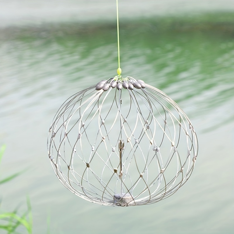 Automatic Steel Wire Crab Trap Freshwater Saltwater Fishing - Temu