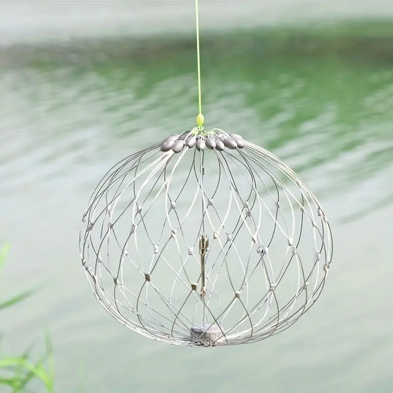 Automatic Steel Wire Crab Trap Freshwater Saltwater Fishing - Temu Canada