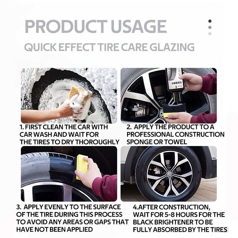 Car Tire Refurbishment Black And Bright Coating Paste Tire - Temu