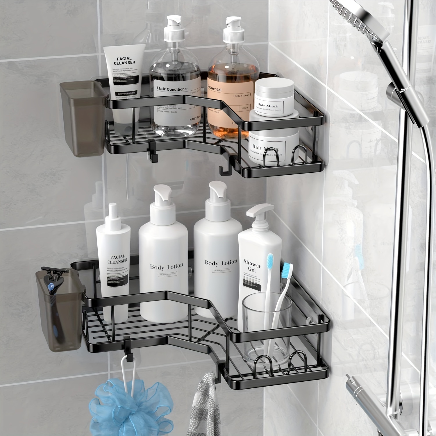 Corner Shower Shelves Bathroom Storage Rack Shower Shelf For - Temu