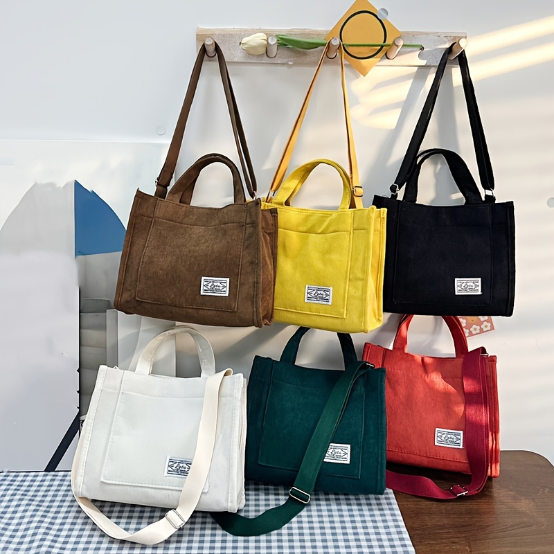 Small Canvas Tote Bag Women Casual Solid Color Crossbody Bag - Temu