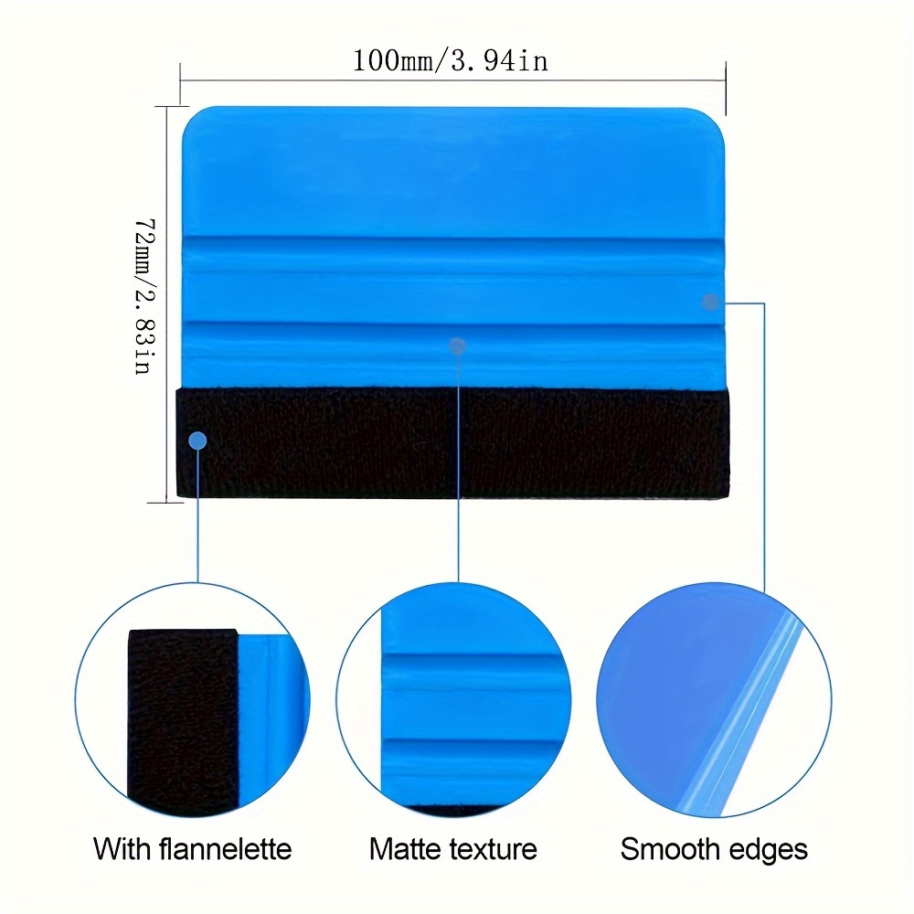 3 in 1 Vinyl Car Wrap Tool Micro Stick Squeegee Window Tinting Kit Corner  Scraper Curves