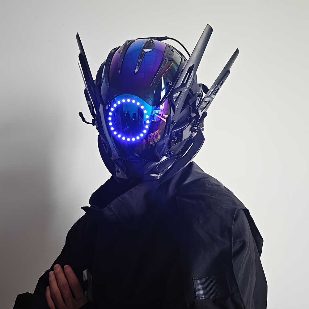 Nuova Maschera Cyberpunk Lenti A Colori E Led Multimodale Regalo