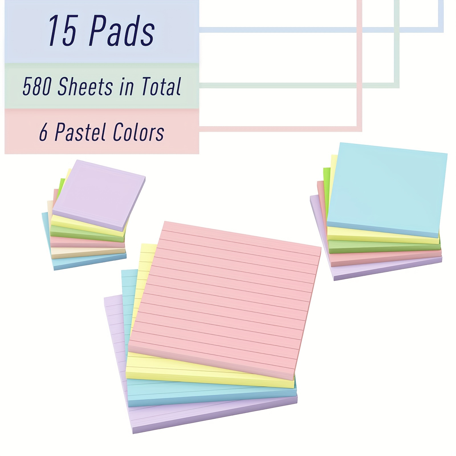 Color Note Stationery Set: 4 pastel colors to choose from