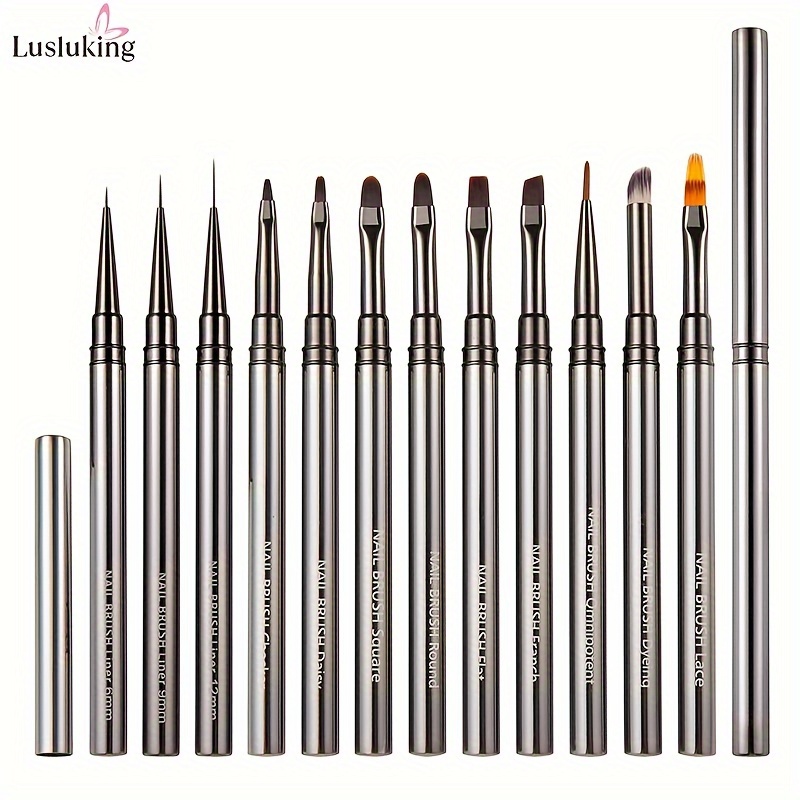 

12pcs/ Set Art Brushes Set, Art Pen Painting Gel , , And Dotting Pen For Art Manicure