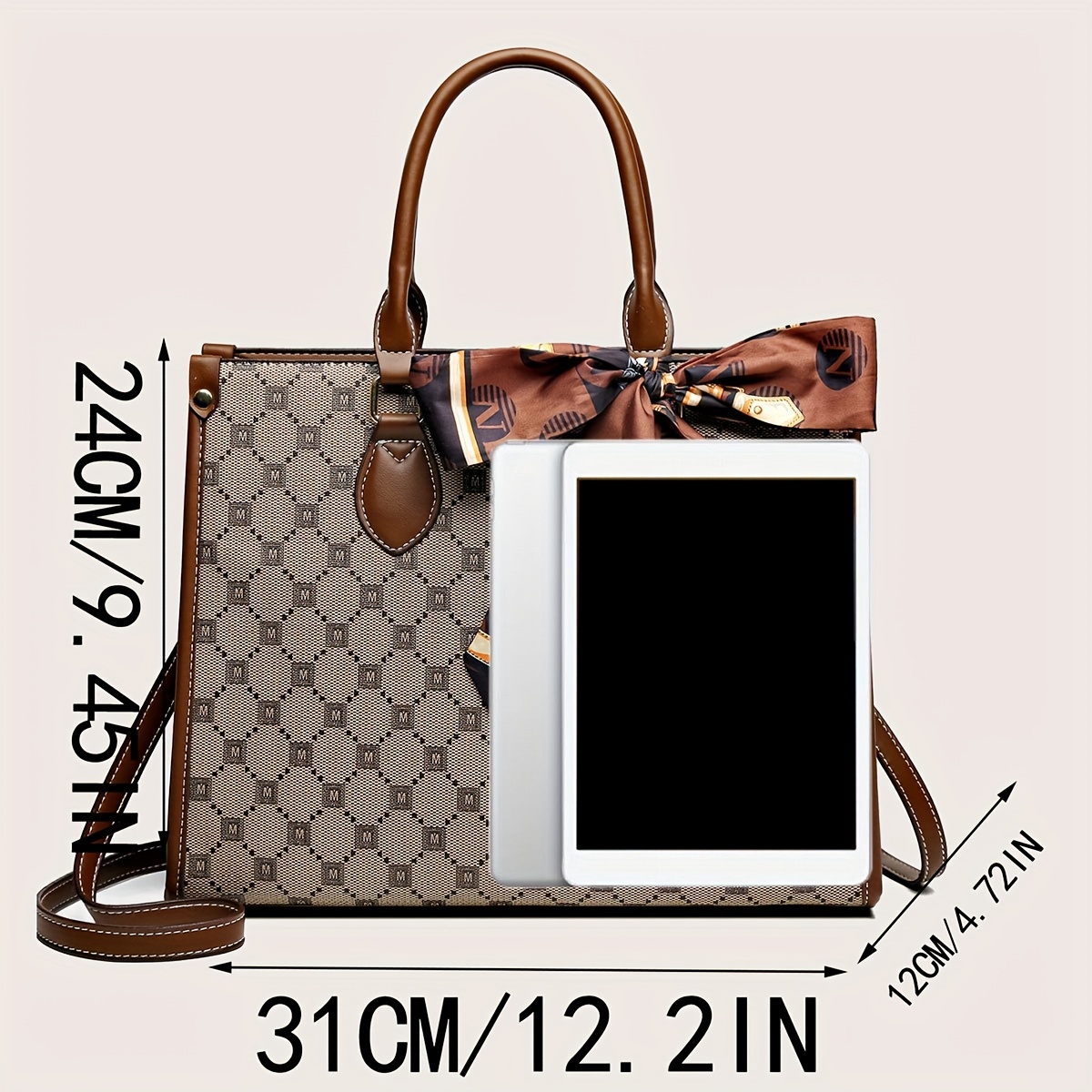 Gucci GG Supreme Large Gusset Tote Bag, Brown