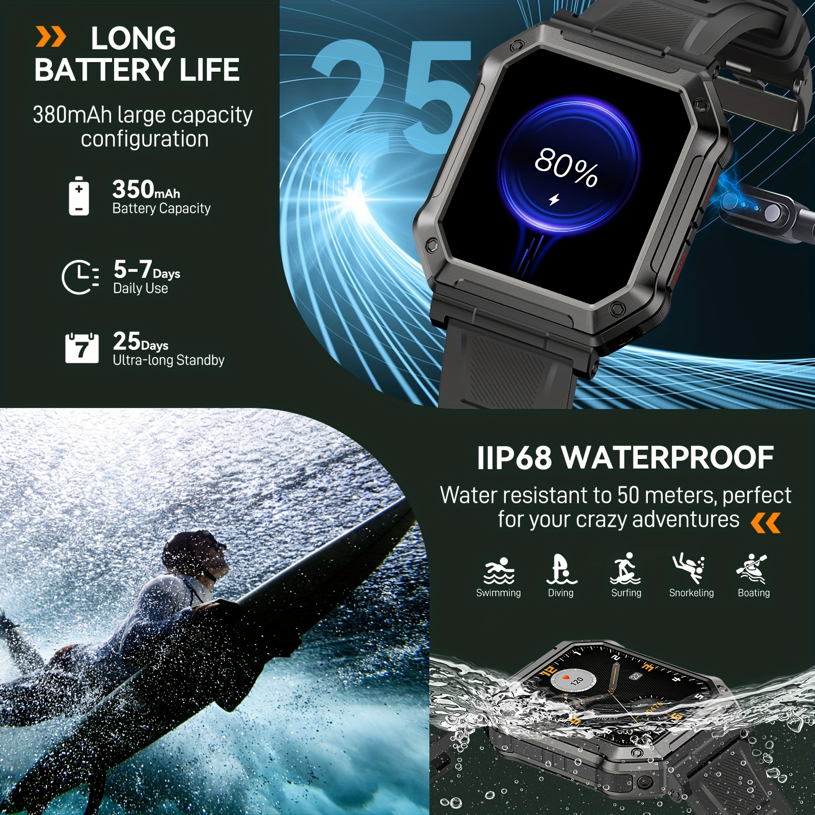 Montre sport online aquatique