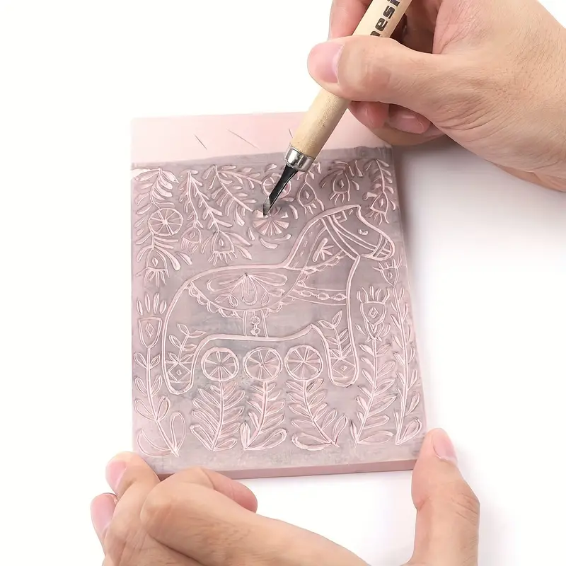 Rubber Carving Blocks Linoleum Block Stamp Making Kit For - Temu
