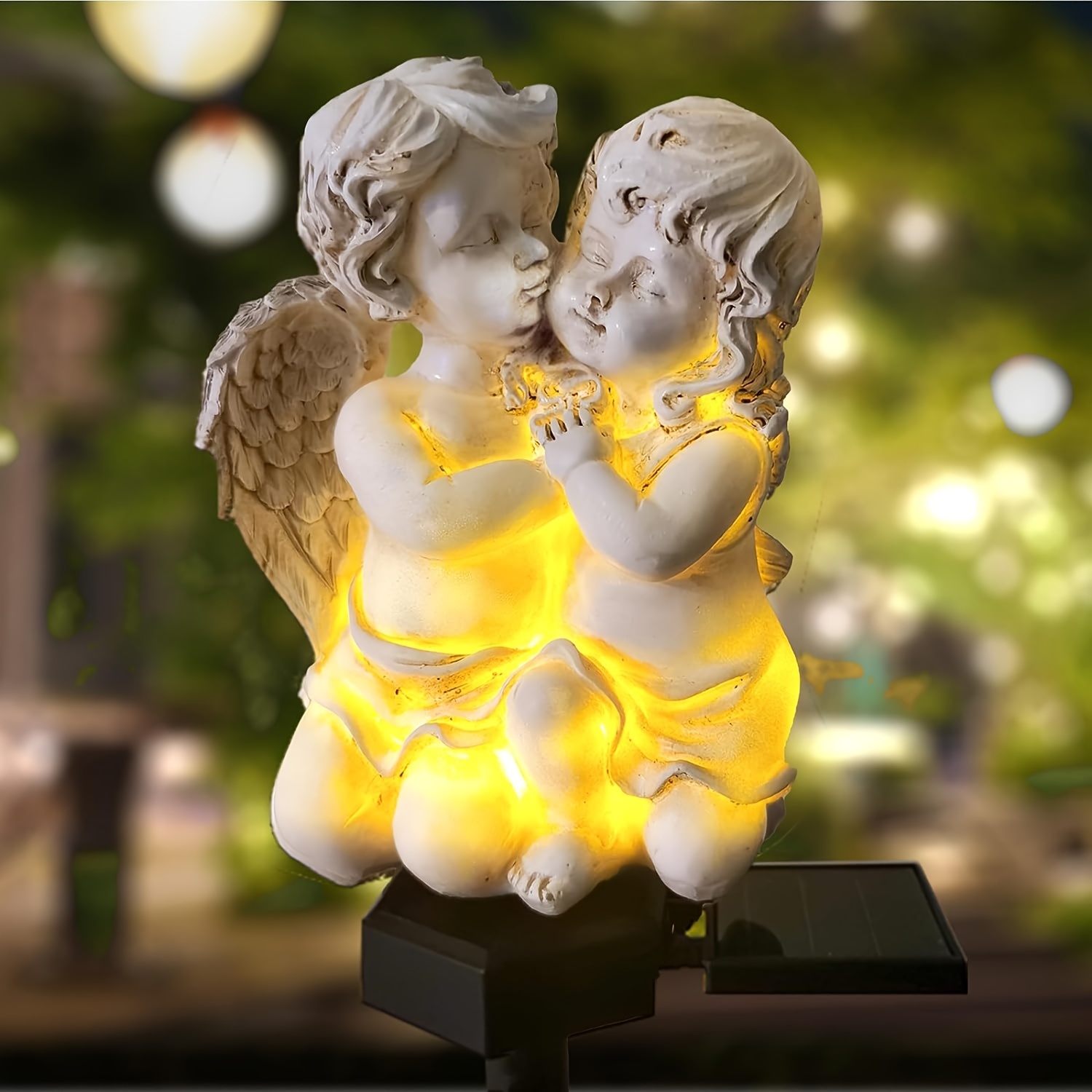 Lampe solaire LED en résine, Statue d'ange, lumière féerique, Sculpture  d'aile de fille, pour décoration de jardin extérieur - AliExpress
