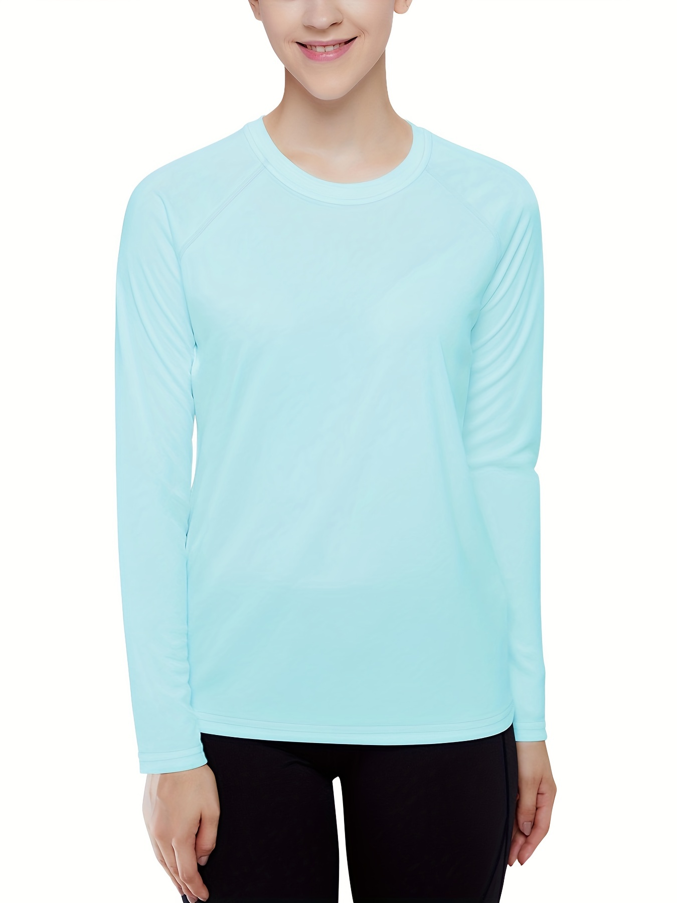  Womens UPF 50+ Sun Protection Hoodie Shirt Long Sleeve  Fishing Hiking Outdoor UV Shirt Lightweight Blue XS