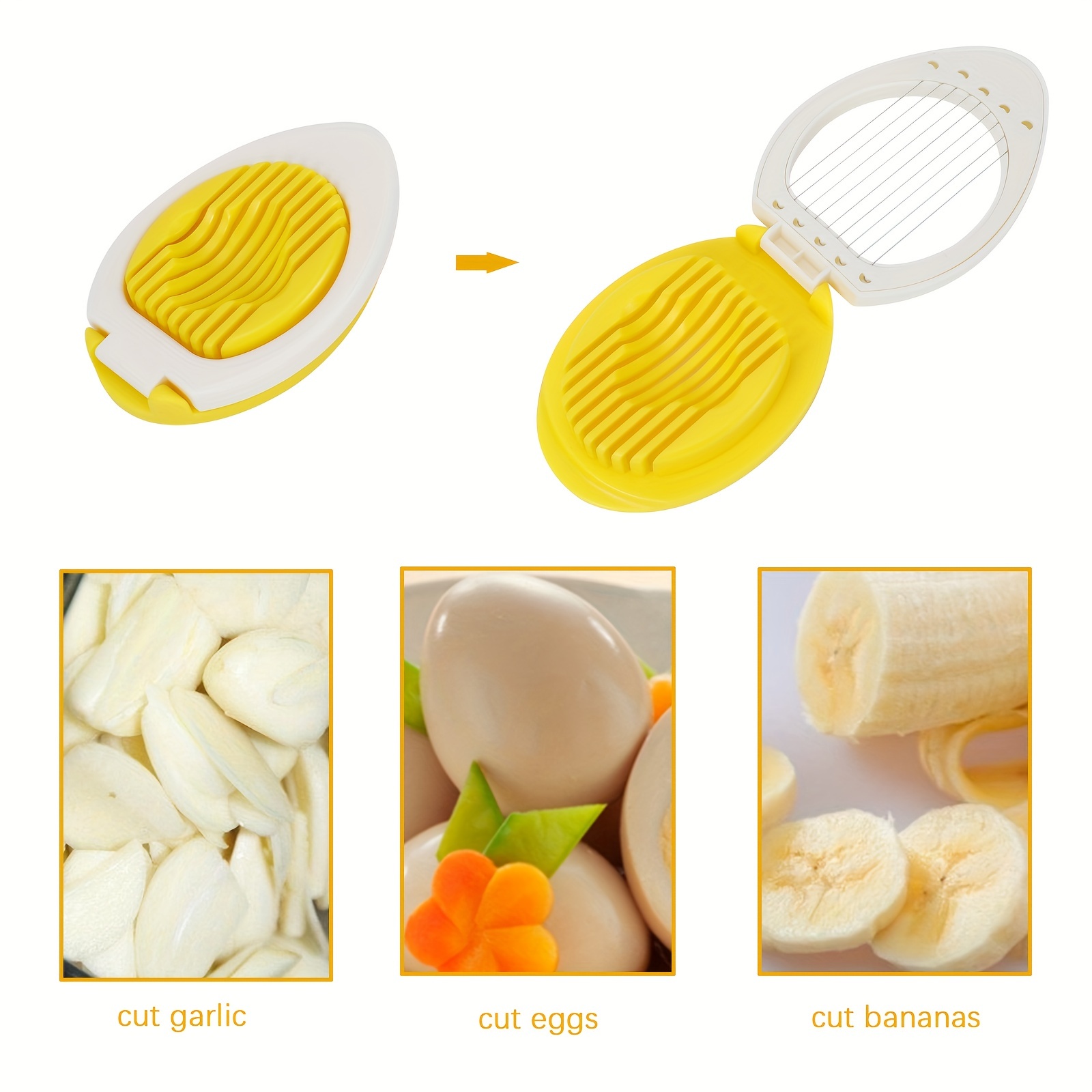 Egg Cutter Egg Chopper For Hard Boiled Eggs Egg Slicers Stainless Steel  Wire Egg Cutter For Slicing Hard Boiled Eggs Bananas