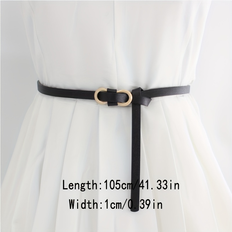 Women's Thin PU Dress Belt Vintage Soft Waistband