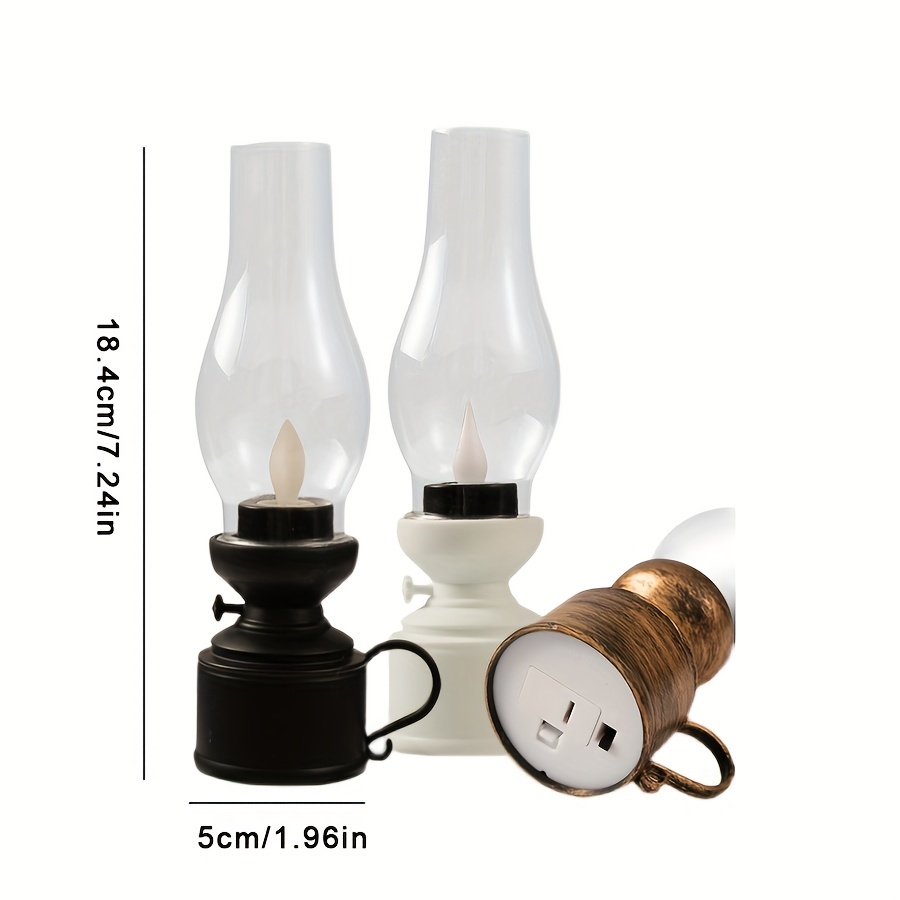 2Pack Vintage Kerosene Lamp, Oil Lamps for Indoor Use Hurricane Lamp  Decorative