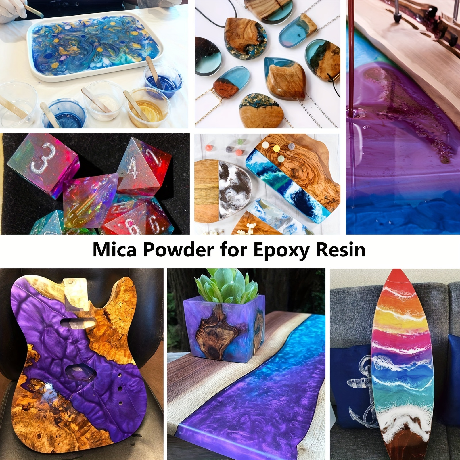 9 Colors Mica Natural Powder Pigment Epoxy Resin Adhesive Dye For Diy  Fashion Jewelry Making - Temu Cyprus